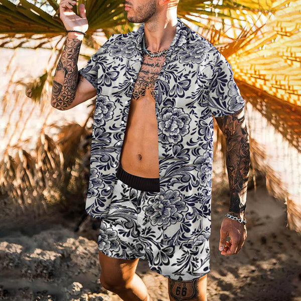 Camisa Playera Suelta Retro para Hombre - Estilo Personalizado de Playa