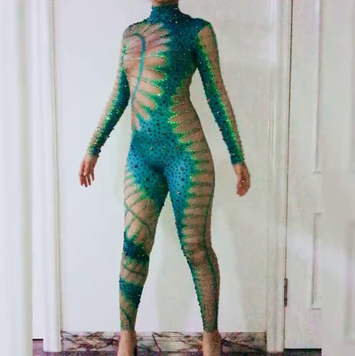 Pantalón Integral de Rendimiento con Estampa de Hojas Verdes
