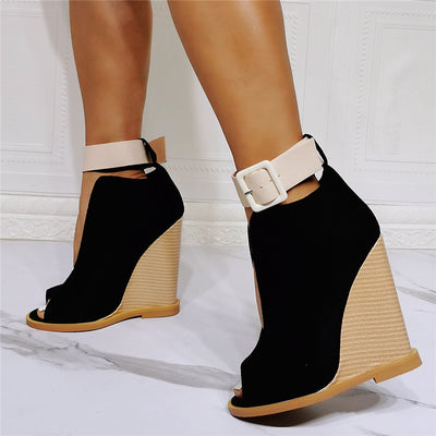 Sandalias Romanas Cuña Elegante con Tiras Ajustables - Image 9