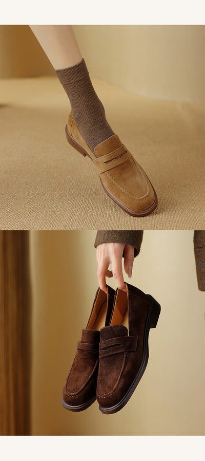 Zapatos de Tacón para Mujer en Piel de Oveja con Punta Cuadrada y Redonda Retro - Image 17