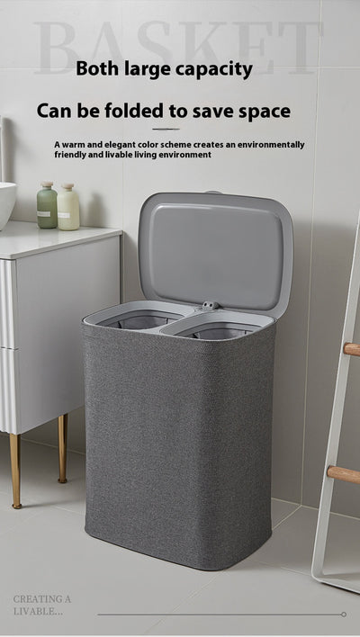Canasta de Tela para Ropa Sucia con Tapa - Organizador Multifunción - Image 13