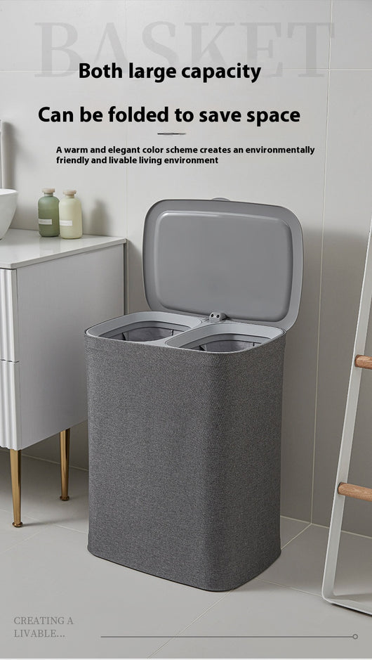 Canasta de Tela para Ropa Sucia con Tapa - Organizador Multifunción - Image 13