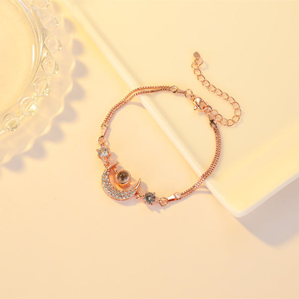 Pulsera de Proyección Estrella y Luna - Temperamento Amigas