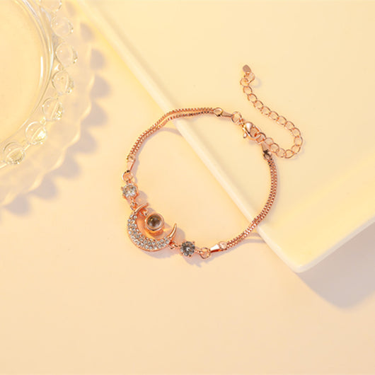 Pulsera de Proyección Estrella y Luna - Temperamento Amigas - Image 2