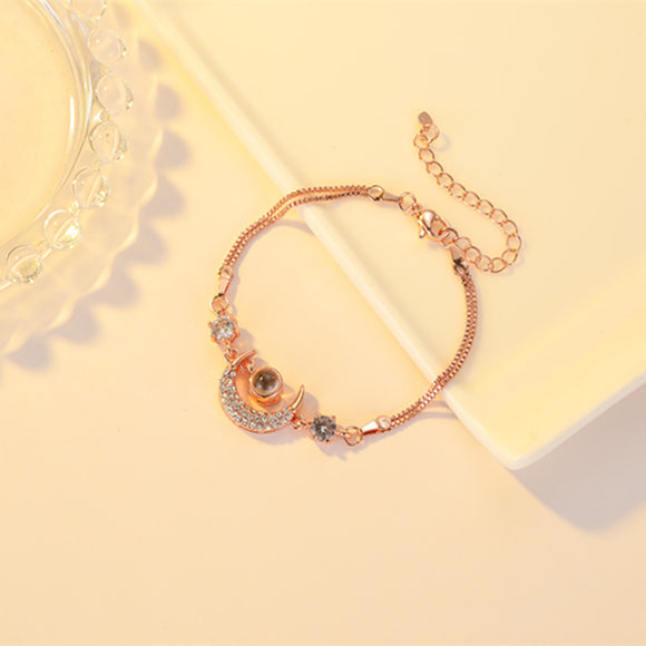 Pulsera de Proyección Estrella y Luna - Temperamento Amigas