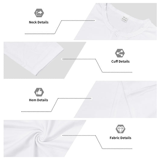 Camisa Henley Holgada de Manga Larga para Hombre - Image 20