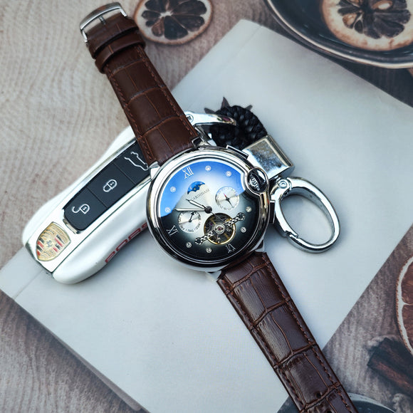 Reloj Automático Tourbillon para Hombre - Movimiento Mecánico de Precisión