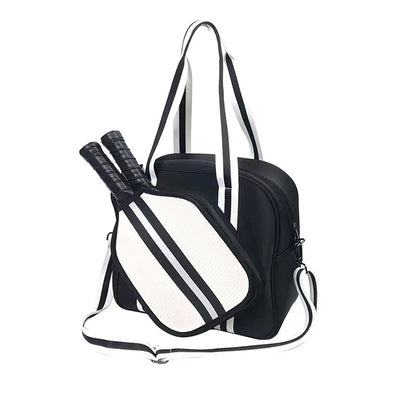 Bolsa Deportiva Tenis Crossbody a Rayas con Bandolera - Image 8