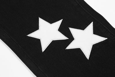 Jeans Acampanados Casuales con Estampado de Estrellas para Hombre - Image 4