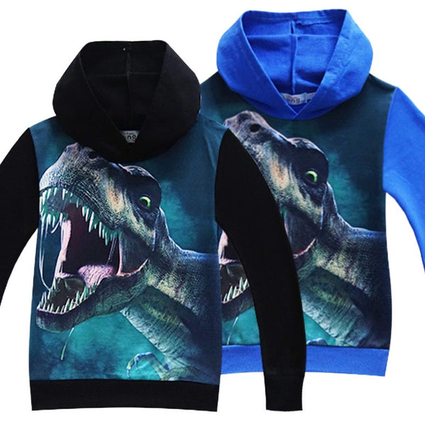 Sudadera con Capucha Dinosaurio para Niños - Tallas Medianas y Grandes
