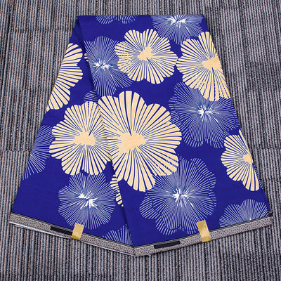 Tela Estampada Africana de Algodón Puro con Diseño Batik Floral - Image 4