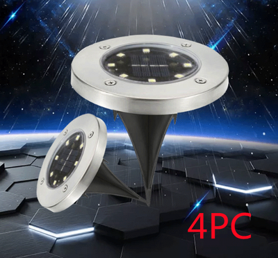 Lámpara de Piso Cuadrada Impermeable de Acero Inoxidable con 5 LED para Jardín - Image 11