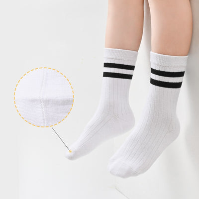 Calcetines Deportivos Blancos Tubo Medio para Niños y Niñas - Image 9