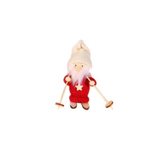 Muñeco Esquiador Navideño de Madera Artesanal - Image 20