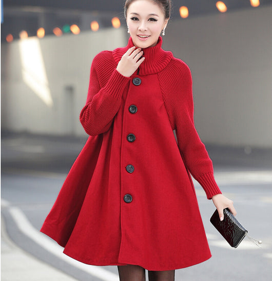 Abrigo de Lana Largo Oversize para Mujer Talla Grande - Invierno - Image 2