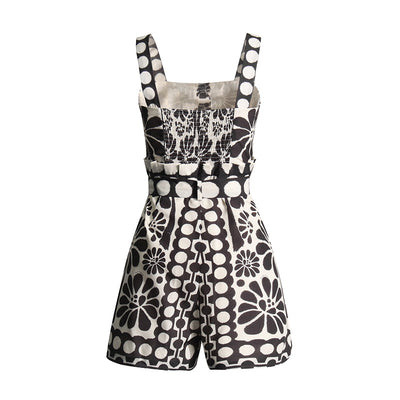 Jumpsuit Ancho Corto con Botones y Nudo Frontal - Image 11