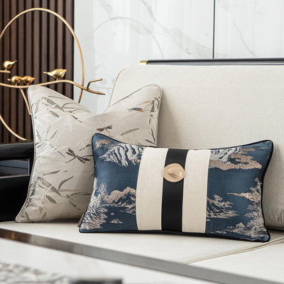 Funda de Almohada Decorativa para Sala de Estar Estilo Asiático