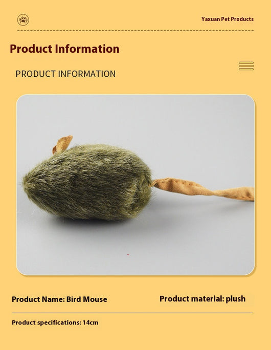 Juguete Interactivo para Gatos Ratón de Peluche con Sonido Realista - Image 11