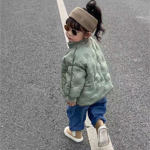 Abrigo Infantil Acolchado Cálido de Algodón para Invierno