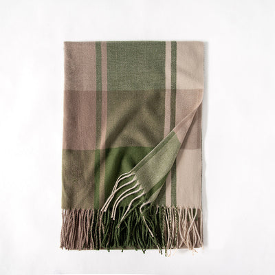 Bufanda Gruesa para Mujer con Flecos - Abrigo Cálido de Invierno - Image 9