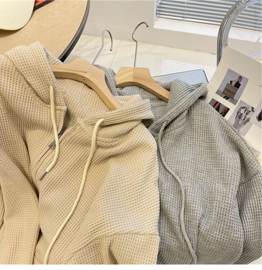 Cardigan Suelto con Capucha y Cierre de Cremallera para Mujer - Image 14