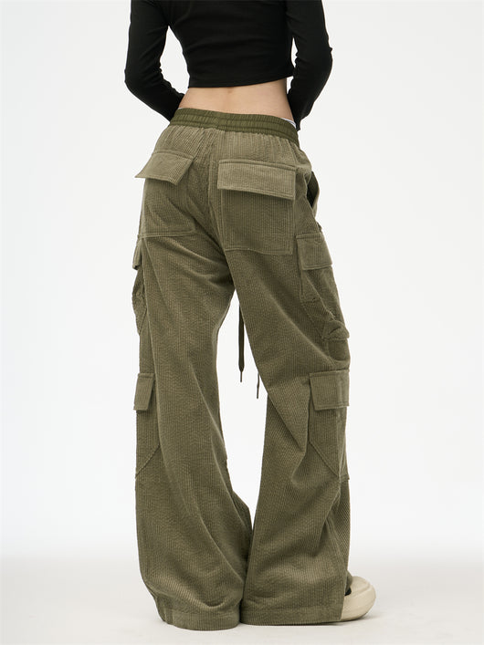 Pantalones Cargo Multibolsillos de Pana American Street - Image 2