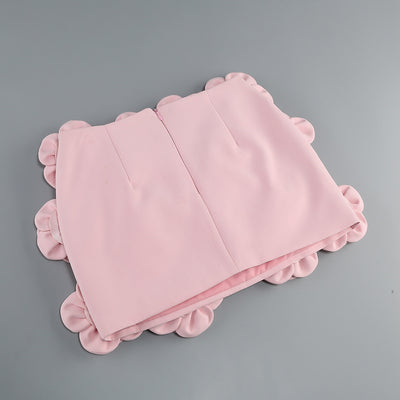 Blusa de Traje Elegante con Falda Floral Decorativa - Image 15