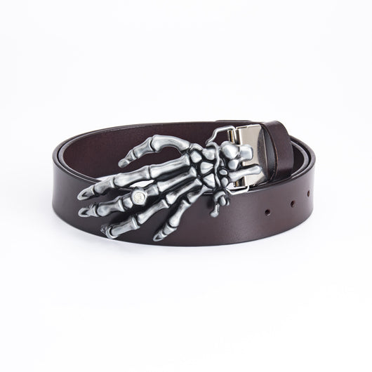 Cinturón de Cuero para Hombre Calavera Cabeza Grande Motociclista - Image 6