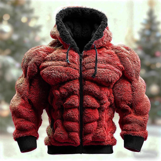 Sudadera Navideña de Franela para Hombre con Estampado Cuello Redondo - Image 4