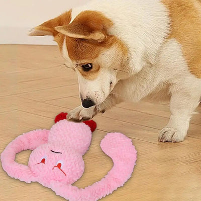 Juguete de Dentición para Perros Conejo Chirriante Peluche Masticable Portátil - Image 5