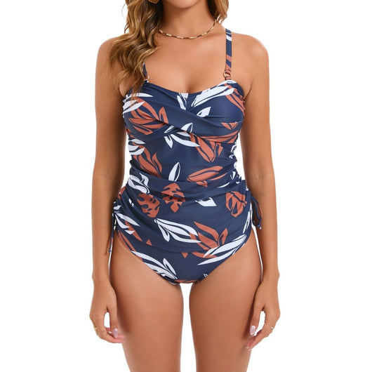 Traje de Baño Dos Piezas con Falda Estampada para Mujer - Image 4