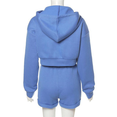 Conjunto Casual Sudadera con Capucha y Shorts Rectos - Image 16