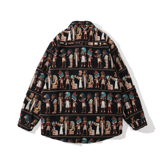 Camisa Térmica Acolchada de Lana Estampada para Hombre - Image 4