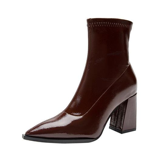 Zapatos de Tacón Grueso Elegante con Efecto Estilizador - Image 10