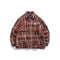 Camisa Chaqueta Cuadros Efecto Desgastado Estilo Urbano