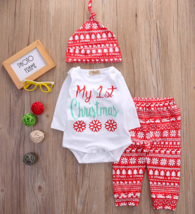 Conjunto de Tres Piezas Copo de Nieve Navideño para Niños - Image 8