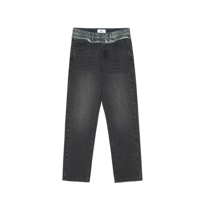 Jeans Rectos Sueltos Casual con Costuras Desgastadas - Image 9