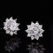 Aretes Girasol para Parejas con Diamante Solitario