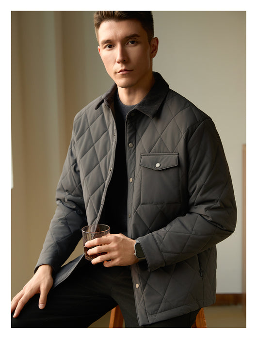 Abrigo Acolchado para Hombre con Cuello Solapa - Chaqueta Térmica - Image 12