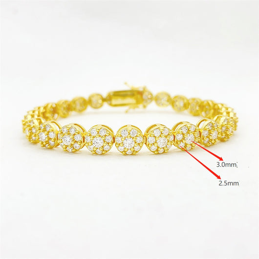 Pulsera Tenis Hip Hop Plata 925 con Moissanita - Image 5