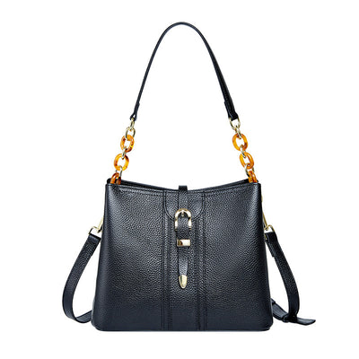 Bolso Bucket de Cuero Genuino Gran Capacidad - Image 6