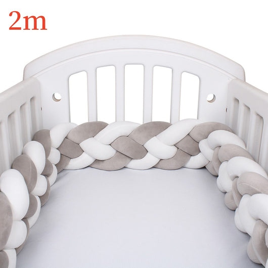 Protectores de Cuna Trenzados Alargados con Almohada Decorativa - Image 39