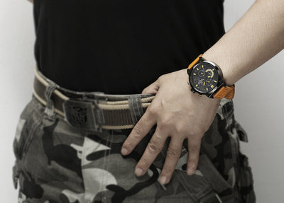 Reloj de Pulsera Cuarzo Hombre con Correa de Cuero Impermeable - Image 7