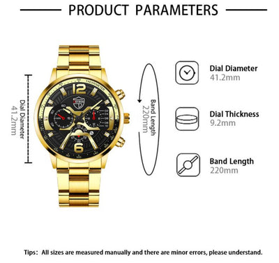 Reloj de Negocios Hombre Acero Inoxidable con Calendario Cuarzo - Image 8