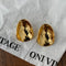 Irregular Face-looking Ear Studs Dorado