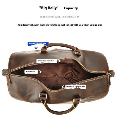 Bolso Bandolera de Cuero Vintage con Gran Capacidad para Viajes - Image 16