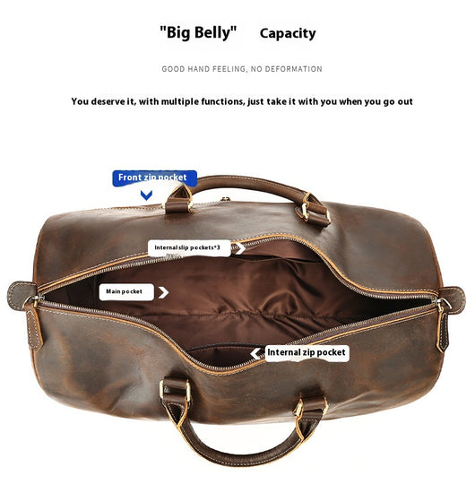 Bolso Bandolera de Cuero Vintage con Gran Capacidad para Viajes - Image 16