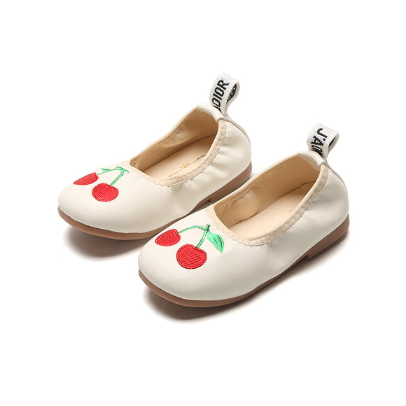 Zapatos Casuales de Cuero Cherry con Suela Blanda