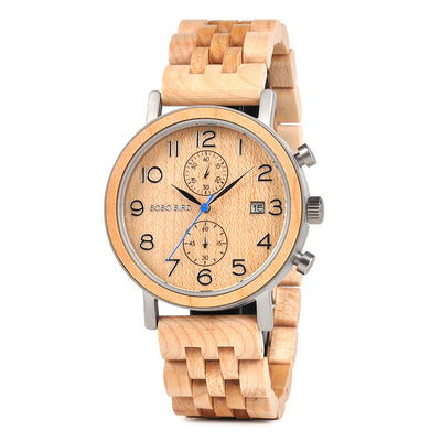 Reloj de Madera y Cuarzo Resistente al Agua - Estilo Ejecutivo - Image 25