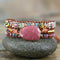 Pulseras de Piedra Natural Tejidas a Mano para Mujer